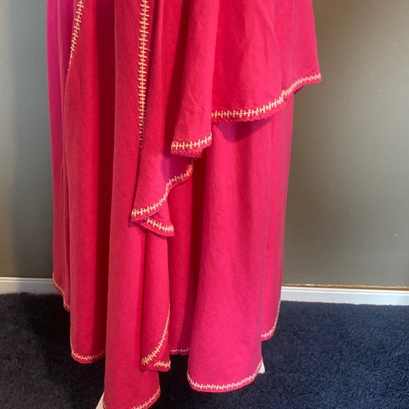 Esteban Cortazar Collective Pink Ruffle Accents Mid-Calf length Luxury Dress S - Picture 3 of 14